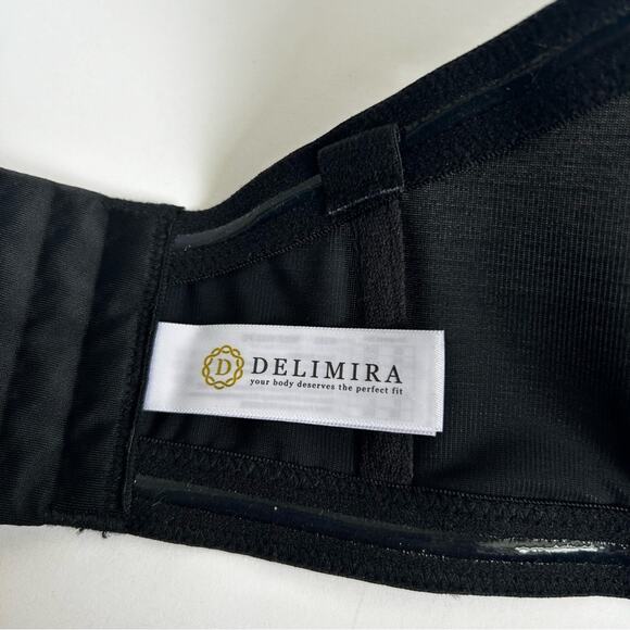 Delimira Underwire Contour Multiway Full Coverage Strapless Bra in Black NWT - Picture 4 of 5